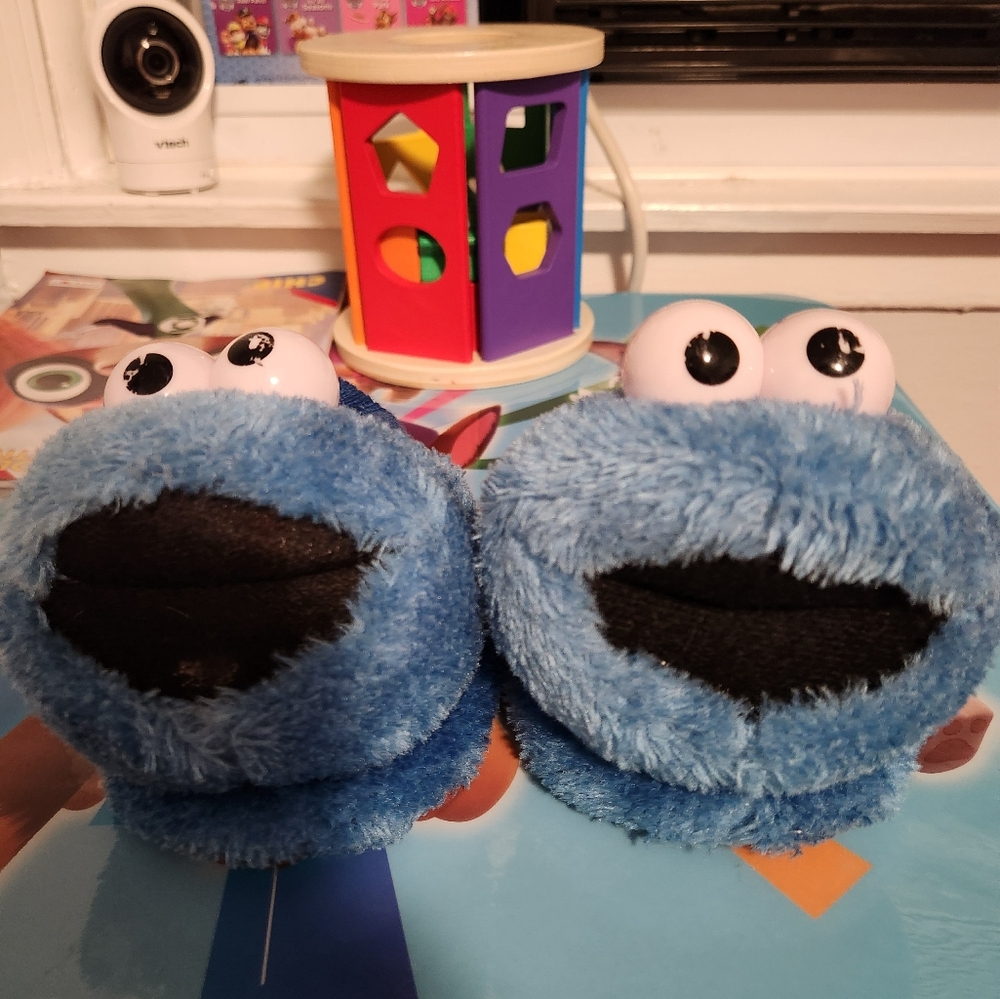 Sesame Street COOKIE MONSTER Slippers